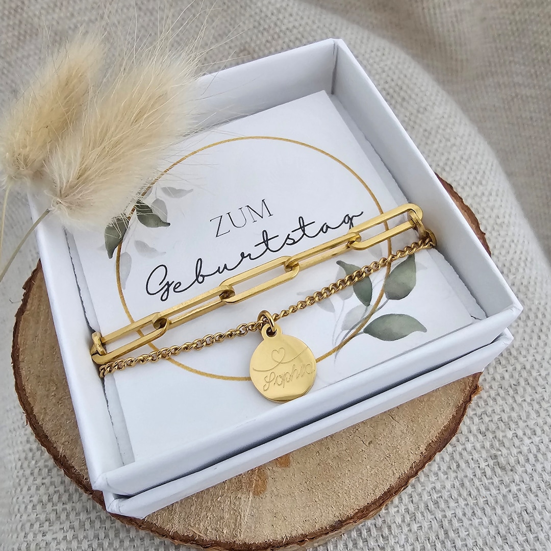 Elegantes Armband Mit Gravur Freundin Bilder