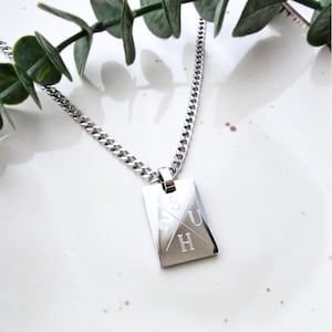 Colar masculino personalizado em ouro ou prata, joias masculinas, colar masculino com gravação, presente personalizado para homens, colar masculino