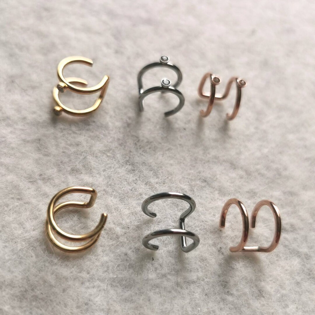 NIYANGLE Frosch Ohrclips 2er Set - Verspielte Tier Ohrmanschetten