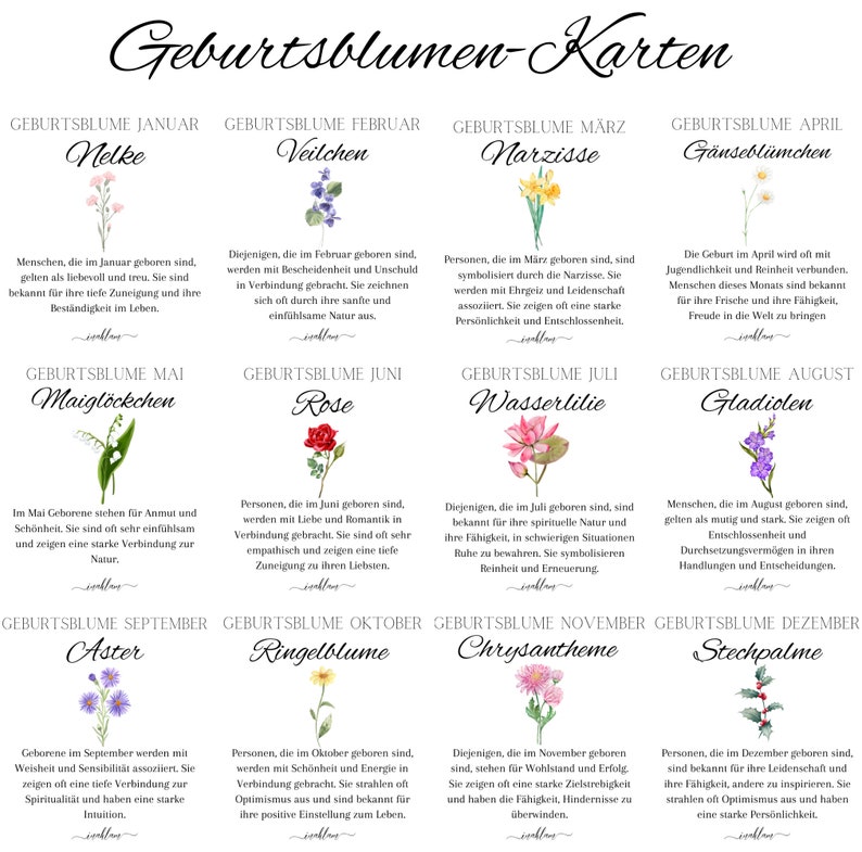 Geburtsblumen Kette personalisiert mit Geburtsstein Halskette mit Buchstaben Anhänger 13mm Ketten mit Stein personalisiertes Geschenk Bild 7