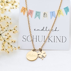 Presente para meninas que estão começando a escola | Colar escolar personalizado | Amuleto da sorte para o início das aulas | Escolar 2025 | Ideia para cone escolar