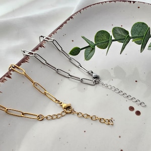 Fußkettchen mit gravur Anhänger in Gold,Rosé oder Silber aus Edelstahl, Fußkette mit buchstaben Plättchen, personalisiertes Geschenk Bild 3