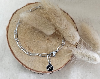 Personalisiertes Geburtsstein Armband in Gold,Silber,Rosé,Gravur Armband mit Plättchen Anhänger,Geschenk für Frau,beste Freundin,Geburtstag