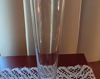 Vintage 10" Clear Bud Vase - Buccaçi style