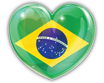 Cape Verde Flag Glossy Heart Car Bumper Sticker Decal 5/'/' x 4/'/'