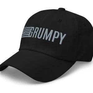 Embroidered Grumpy Baseball Cap: Patriotic Dad Hat