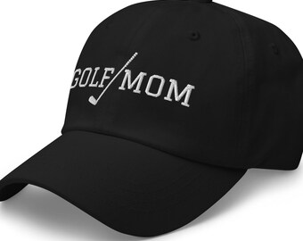 Golf Mom Baseball Cap: Customizable Color Embroidered Golfer Hat