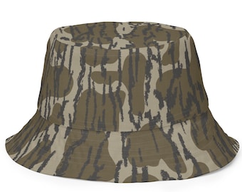 Reversible Hunting Camo Bucket Hat: Customizable Colors Unisex Linen-Feel Design