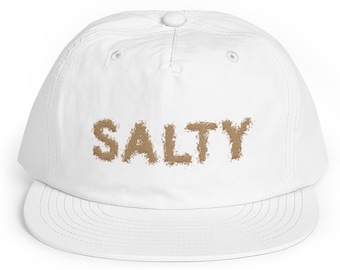 Salty Surf Cap: Beach Sand Print, Beach Bum Hat