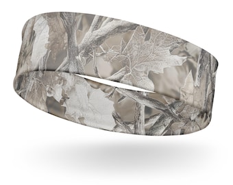 Diadema con estampado de camuflaje de árboles: tejido que absorbe la humedad, unisex, accesorio para el cabello.