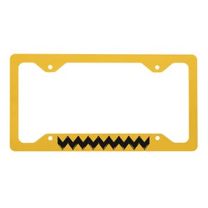 Zig Zag Metal License Plate Frame: Peanuts Inspired Car Decor
