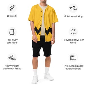 Zig Zag Recycled baseball jersey