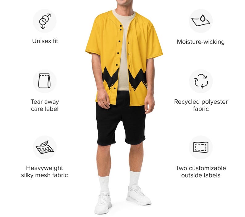Zig Zag Recycled baseball jersey