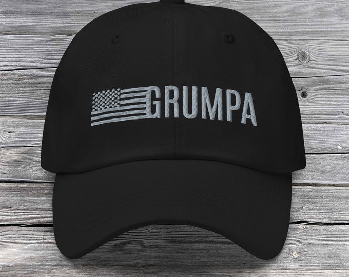 GRUMPA Hat For Grumpy Pa Embroidered USA Grumpa Baseball Cap Grumpa Flag Hat For Patriotic Grandparents Hat For Dad Gift For Grumpa Dad Hat