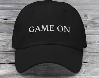 GAME ON Hat For Competitive Games Embroidered Game On Baseball Cap Sports And Game Statement Love To Compete