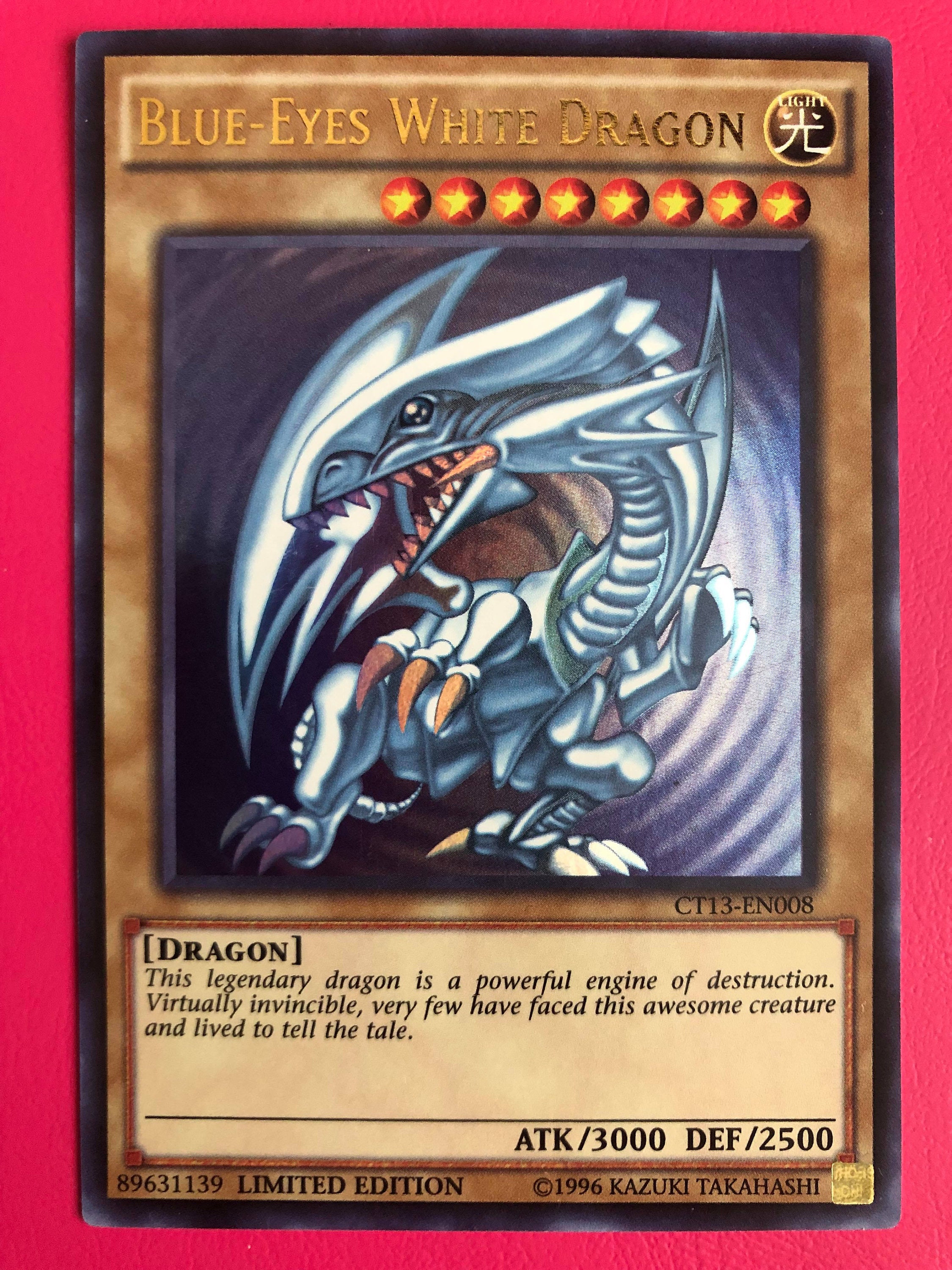 Blue-eyes White Dragon - CT13-EN008 - Ultra Rare - LIMITED EDITION - Near  Mint! - Yugioh - Kaiba's Card! - Etsy India