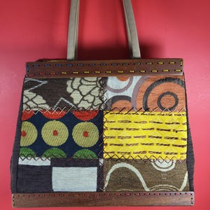 Wooden Patchwork Artisanal Bag