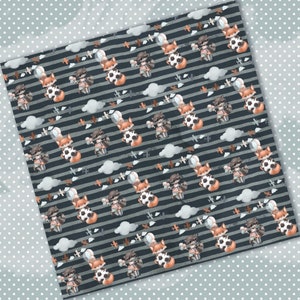 Boys Adventure Digital Paper Set Nursery Pattern Baby Scrapbook Digital ...