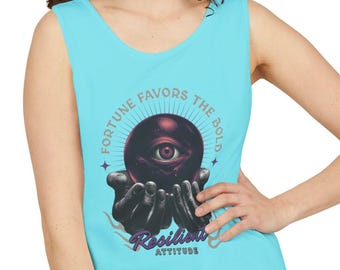 Fortune Favors the Bold crystal ball tank top | Resilient Attitude graphic tank