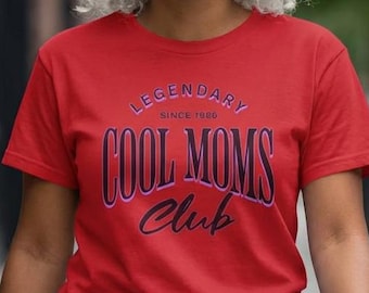 Legendary Moms Club Tee | Retro Crest Shirt (Since 1986) Can Personalize
