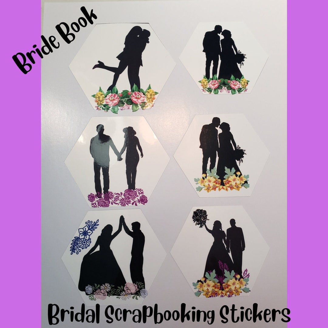 Bridal Scrapbooking Stickers Bridal Book Stickers Couples Etsy