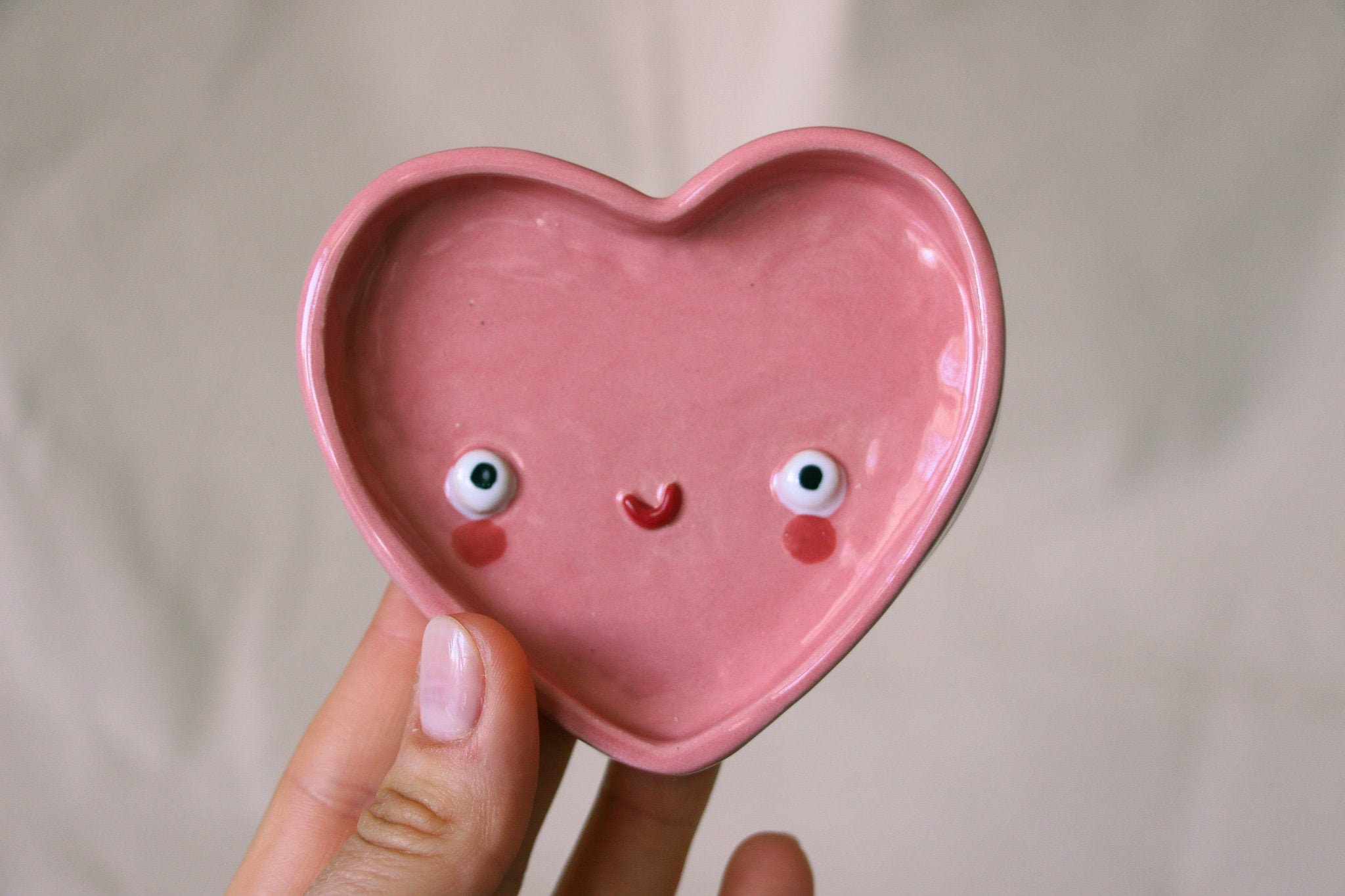 Heart ceramic dish valentine's gift trinket dish | Etsy