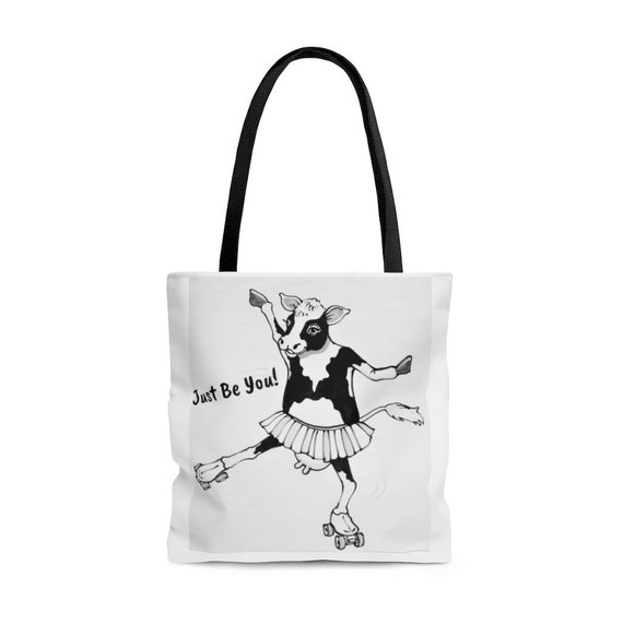 Slightly Immodest Figure Skating Cow AOP Tote Bag - Etsy