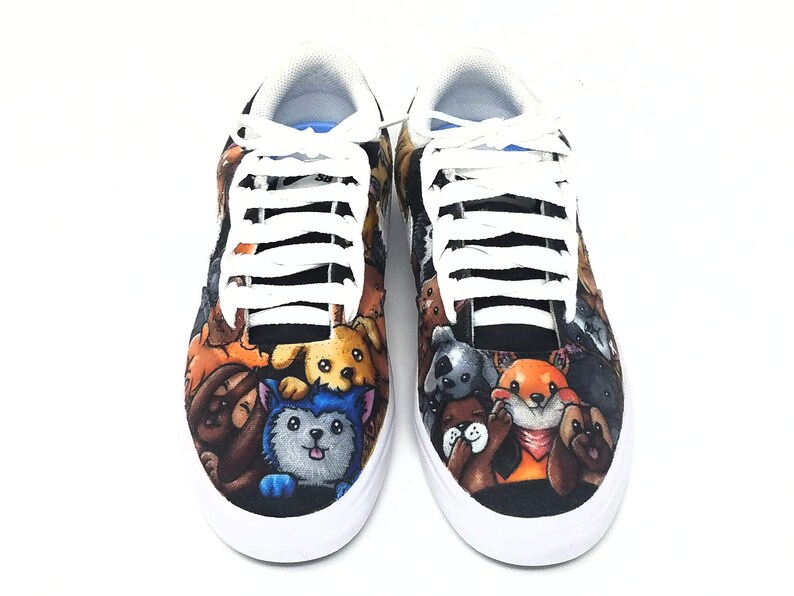 Custom Puppy Shoes Nike SB Check with a collage of Puppies Etsy
