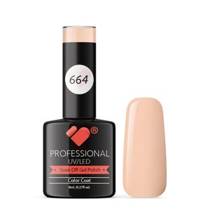 664 VB Line Bare Lingerie Light Peach gel nail polish