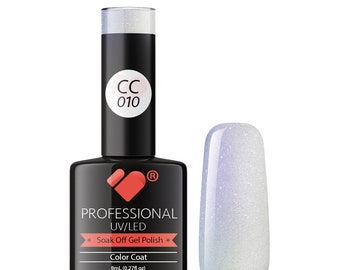 CC010 VB Line Conch Pearl Ocean Blue Metallic gel nail polish