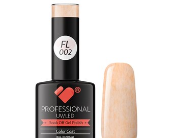 FL002 VB Line Candy Floss Orange Coral White gel nail polish