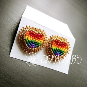 Made to Order Beaded Pride Hearts