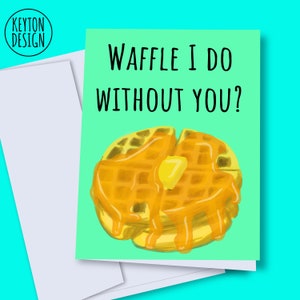 TÉLÉCHARGEMENT INSTANTANÉ - Carte de gaufre, gaufre romantique, carte pour petit ami, carte de gaufre drôle, carte de gaufre imprimable, carte de départ, au revoir