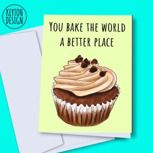 Digital cupcake card, romantic cupcake card, birthday card for mom, cupcake decor, cupcake gift, cupcake printable, birthday card for baker