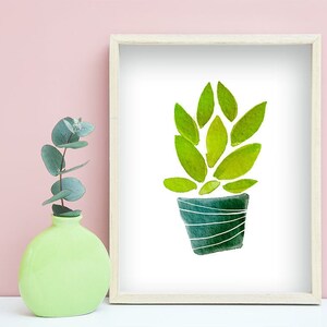 Druckbare Aquarell Pflanze Wandkunst, digitale Pflanze Druck, digitale Pflanze Wand Kunst Set, Wohnheim Dekor, digitale minimalistische Pflanzenkunst