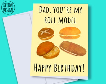 Happy birthday dad card, printable birthday card for dad, digital card dads birthday, funny birthday card, food pun birthday card