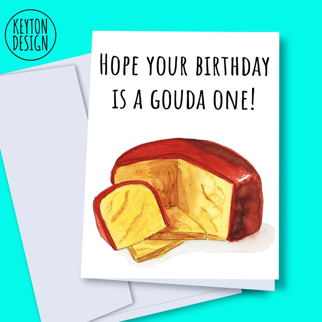 Printable Cheese Birthday Card, Printable Cheese Birthday Card, Cheese