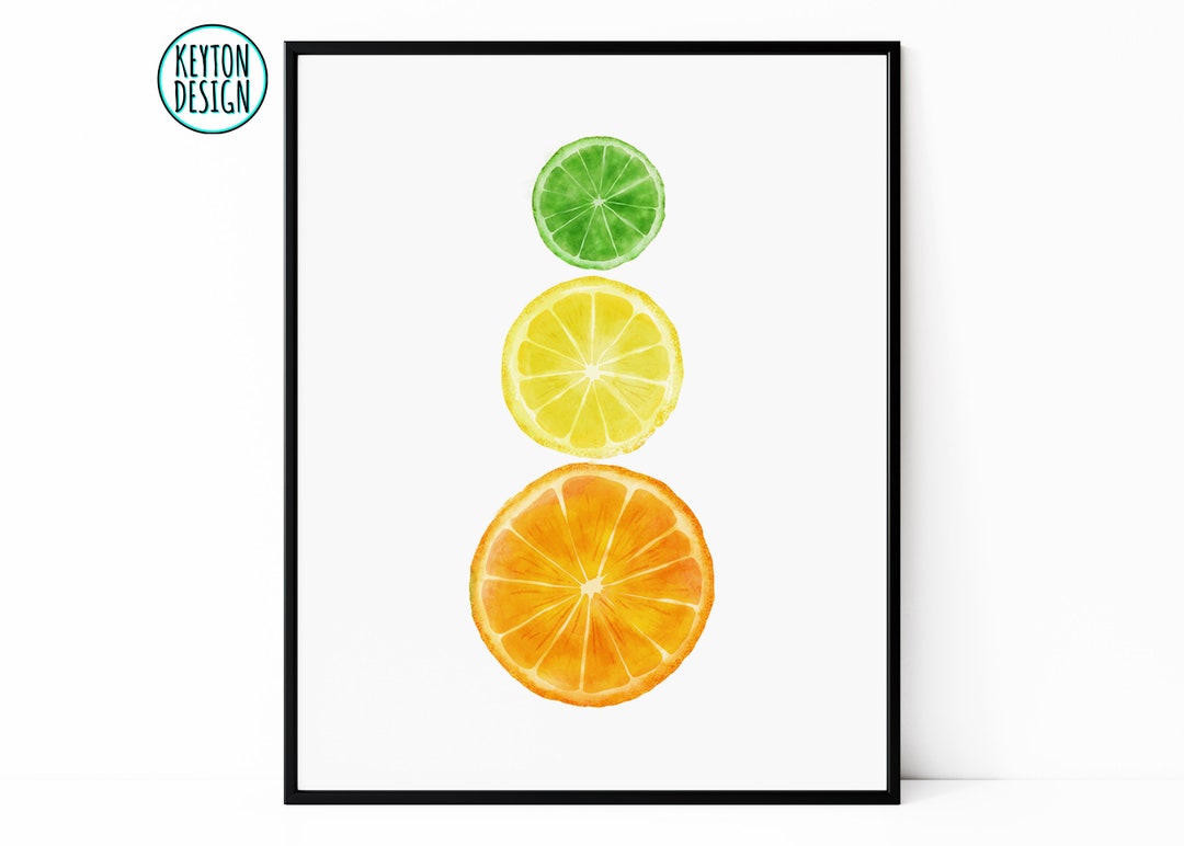 PRINTABLE Citrus Wall Art Orange Wall Art Lemon Wall Art Etsy