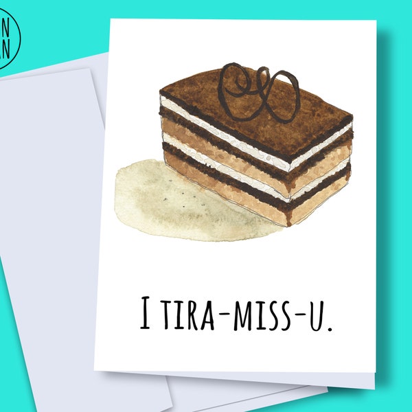 Tiramisu Greeting Card Etsy