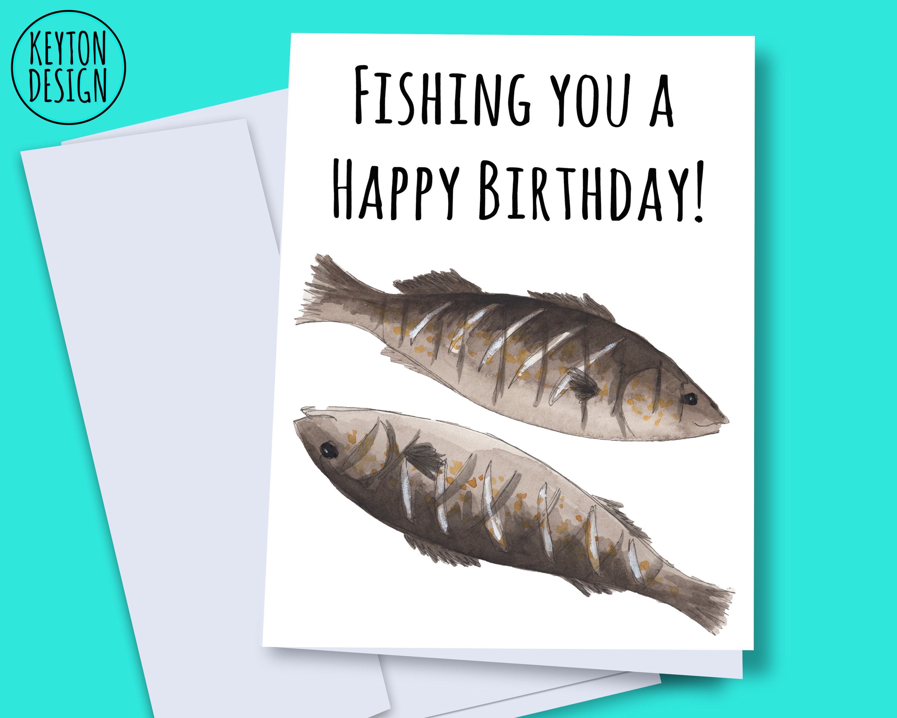 Fishing You a Happy Birthday, Birthday Card for Dad, Fish Card, Fisherman  Card, Funny Fish Card, Fish Birthday Card, Printable Birthday Card -   Canada
