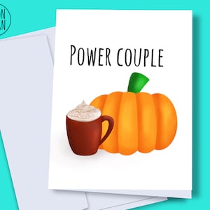 Printable pumpkin spice card, digital pumpkin spice card, digital Christmas card, pumpkin spice food pun, funny pumpkin spice card