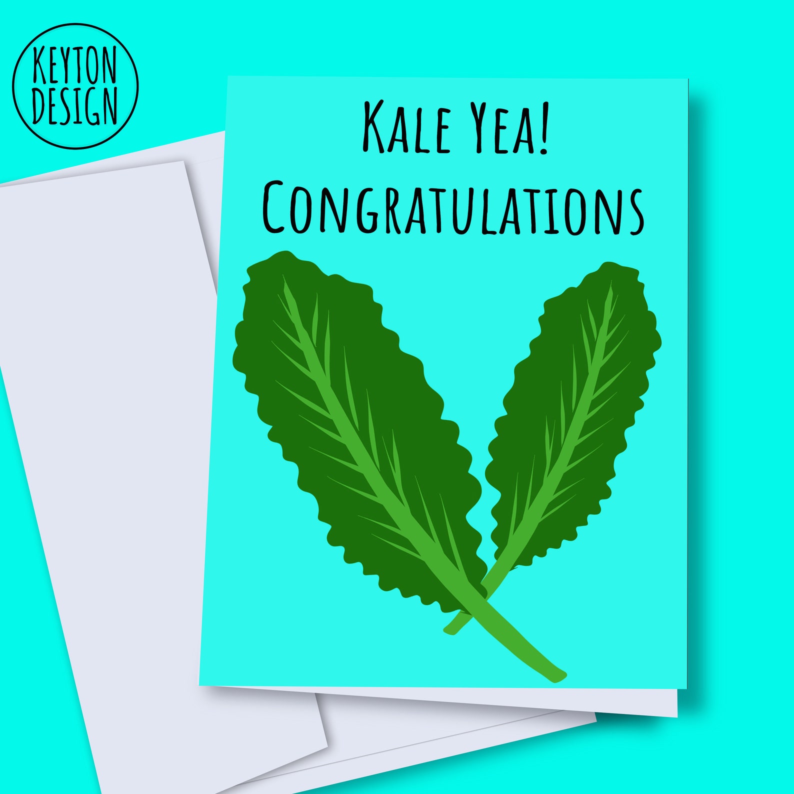 INSTANT DOWNLOAD - Kale Card, Printable Congratulations Card, Congrats ...