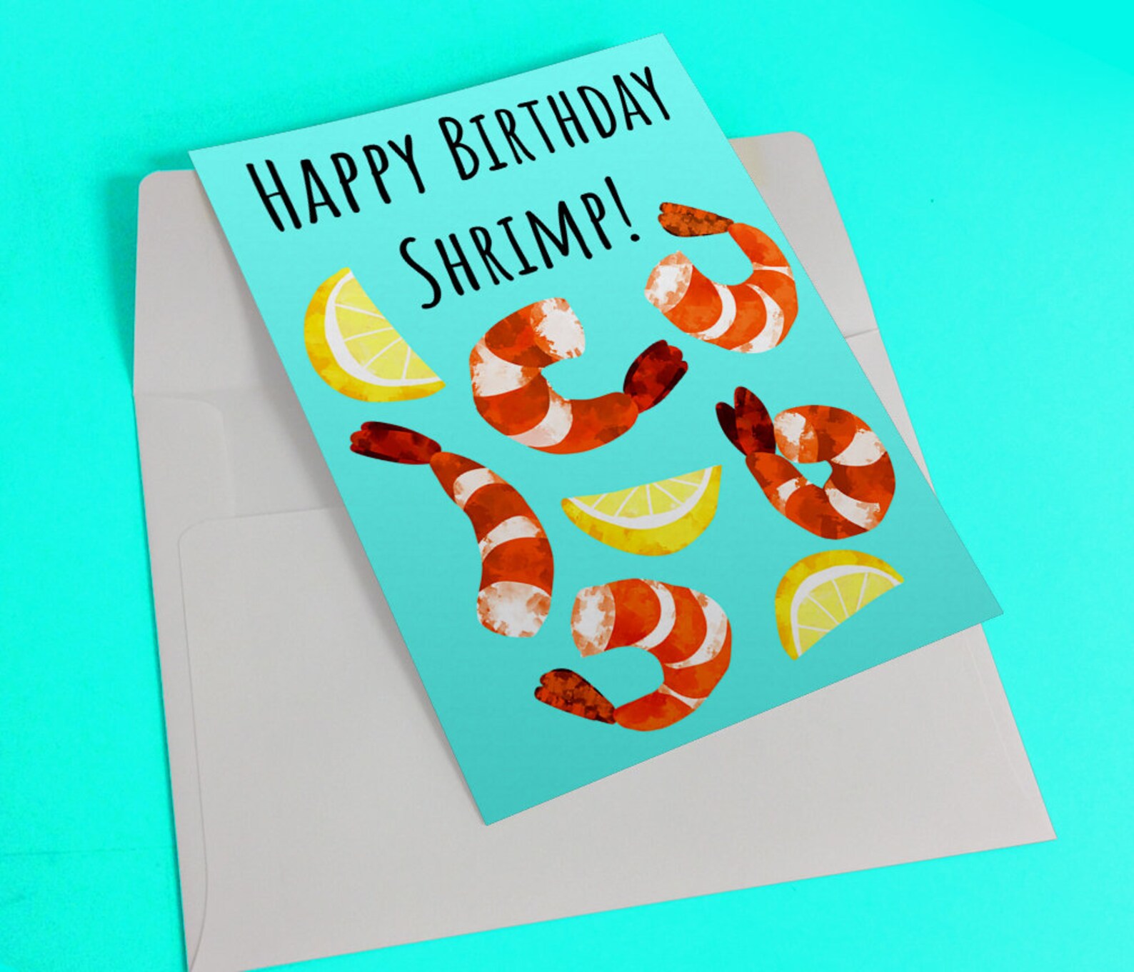 Printable Shrimp Birthday Card Happy Birthday Shrimp Etsy Ireland