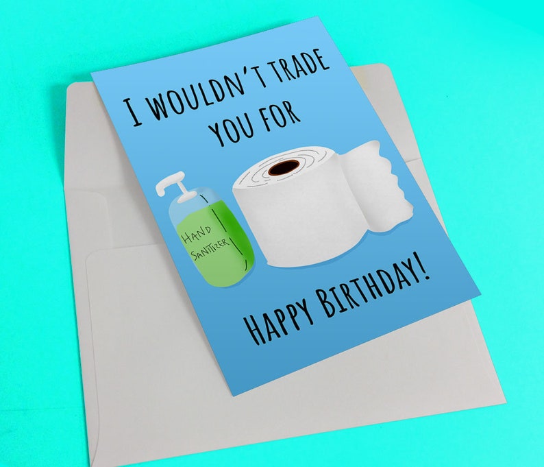 Printable Birthday Card Digital Toilet Paper Card Toilet Etsy