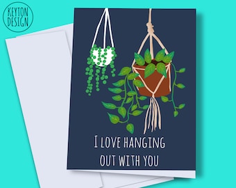 Printable best friend card plant pun | plant pun instant download | best friend digital plant card | funny plant card | Bestie card