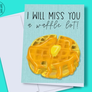 numérique tu me manques carte, carte de gaufre, tu me manques, tu me manques numérique, carte romantique, jeu de mots de nourriture de gaufre, carte pour petit ami, tu me manques imprimable