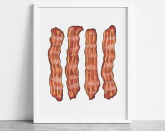 Bacon wall art, printable bacon print, bacon instant download, gift for bacon lover, bacon instant download, printable keto sign