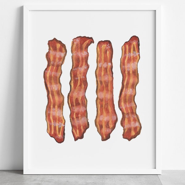 Bacon muur kunst, bedrukbare spek print, spek instant download, cadeau voor spek liefhebber, spek instant download, afdrukbare keto teken