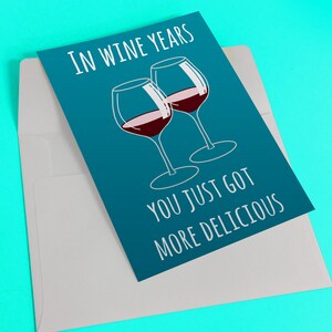 Digital Wine Birthday Card, Printable Wine Card, Funny Wine Birthday ...