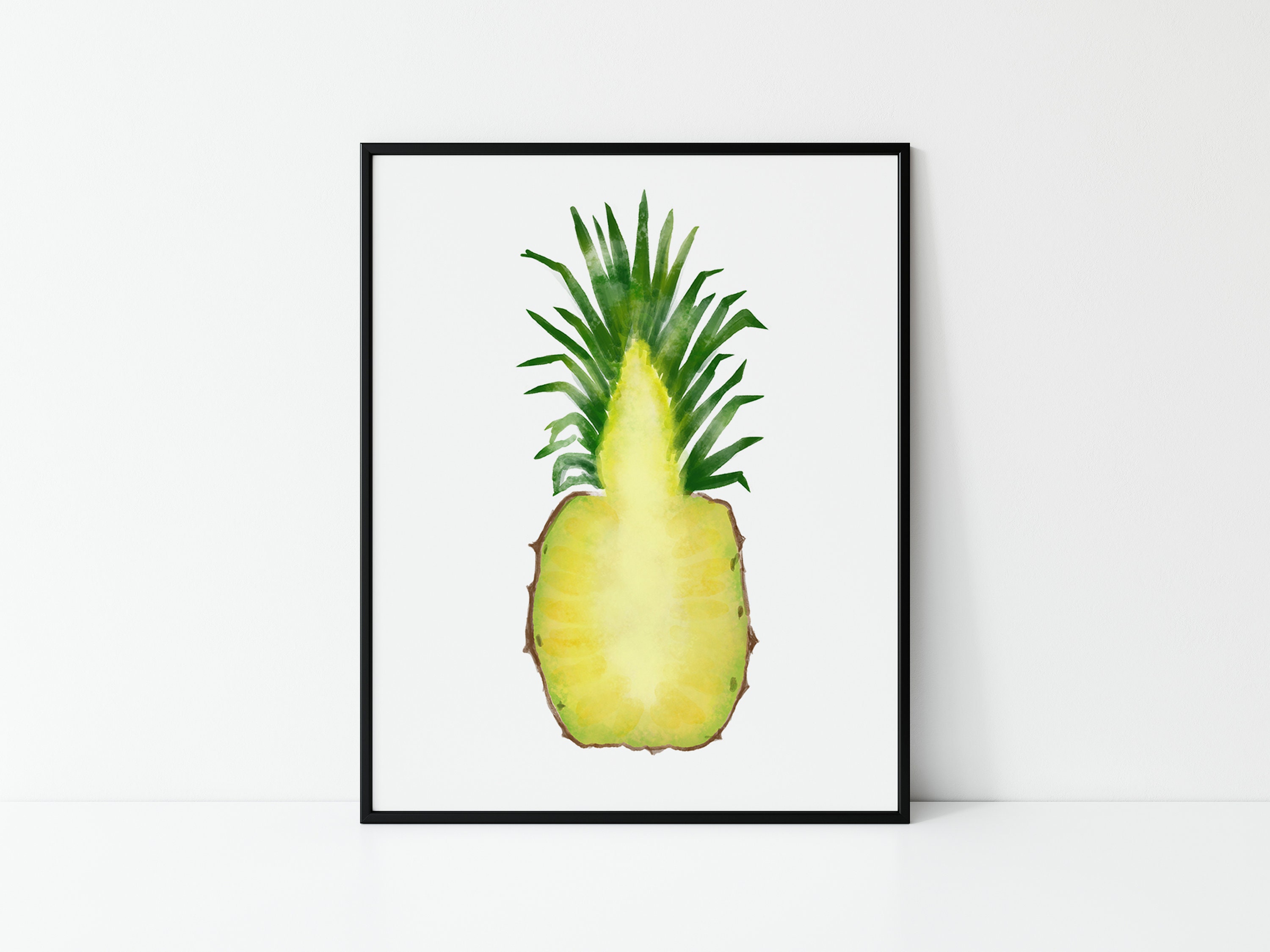 Printable Pineapple Wall Art, Wall Art Set of Two, Pineapple Decor, Kitchen Wall Art, Fruit Wall ...